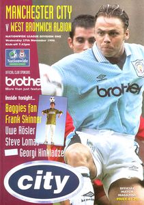Manchester City v West Bromwich Albion 1996/97